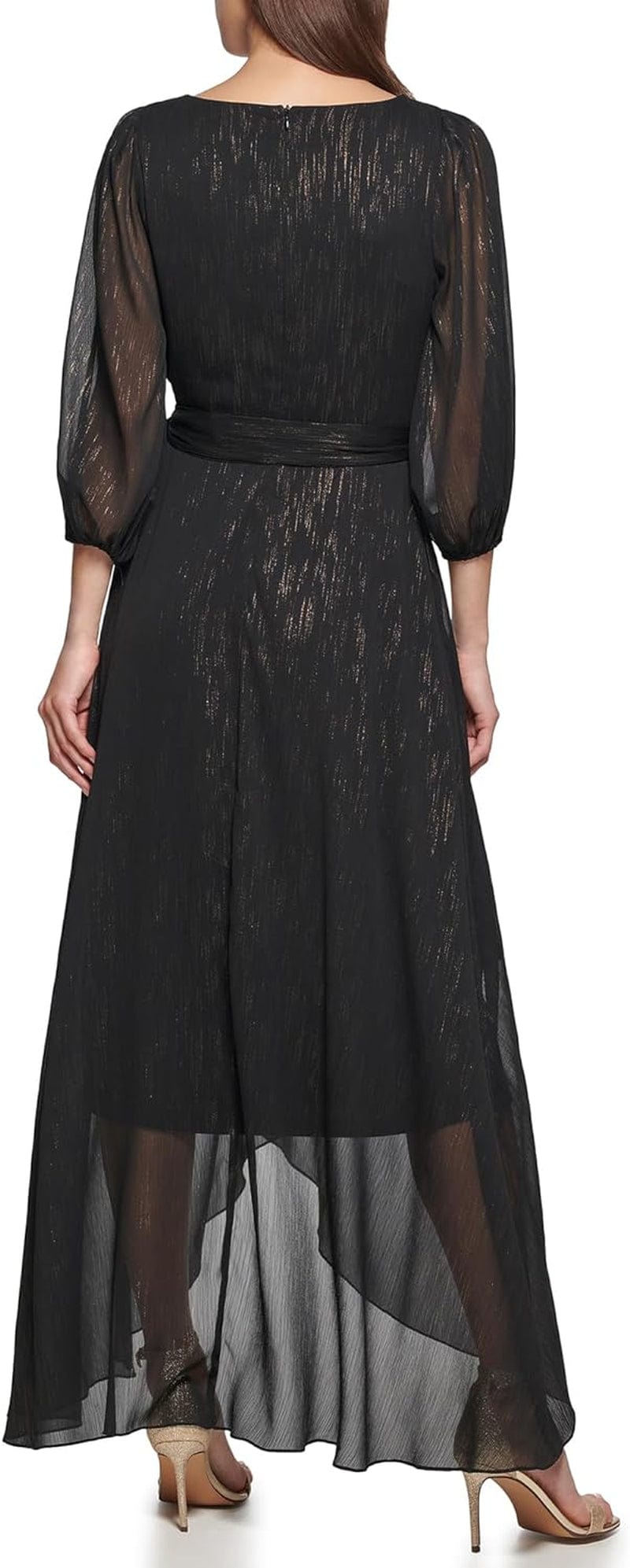 DKNY Women'S Double Strap Cold Shoulder Gown
