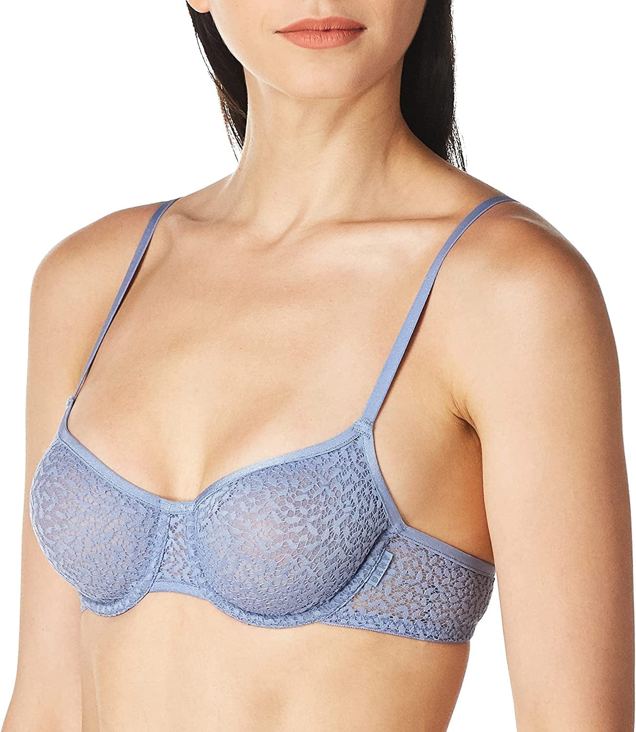 DKNY Women'S Modern Lace Unlined Demi Bra Cadet / 32C