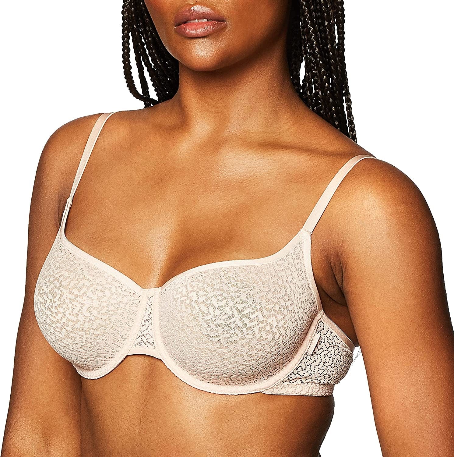DKNY Women'S Modern Lace Unlined Demi Bra Rosewater / 32A