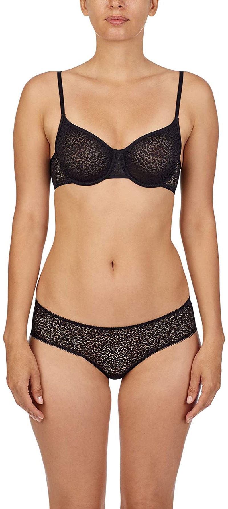 DKNY Women'S Modern Lace Unlined Demi Bra Black / 32C
