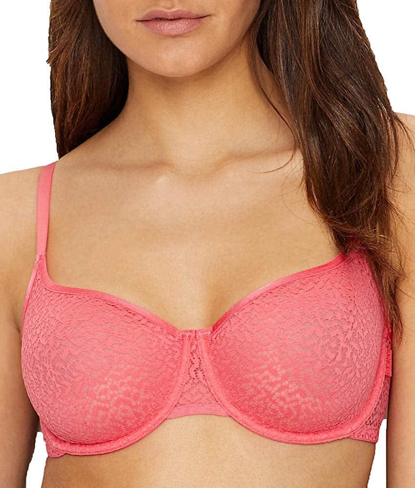 DKNY Women'S Modern Lace Unlined Demi Bra Peony Dark / 34A