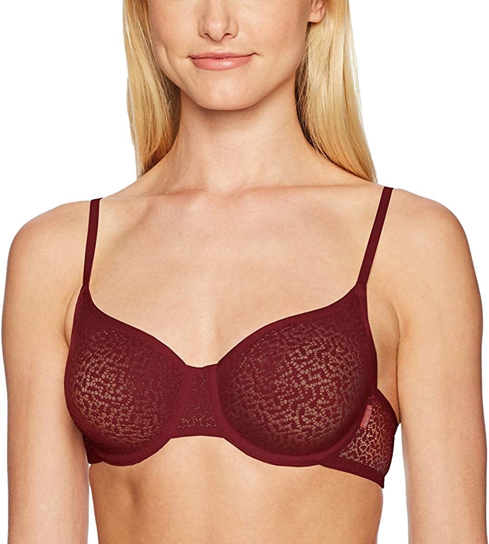 DKNY Women'S Modern Lace Unlined Demi Bra Rust / 34A