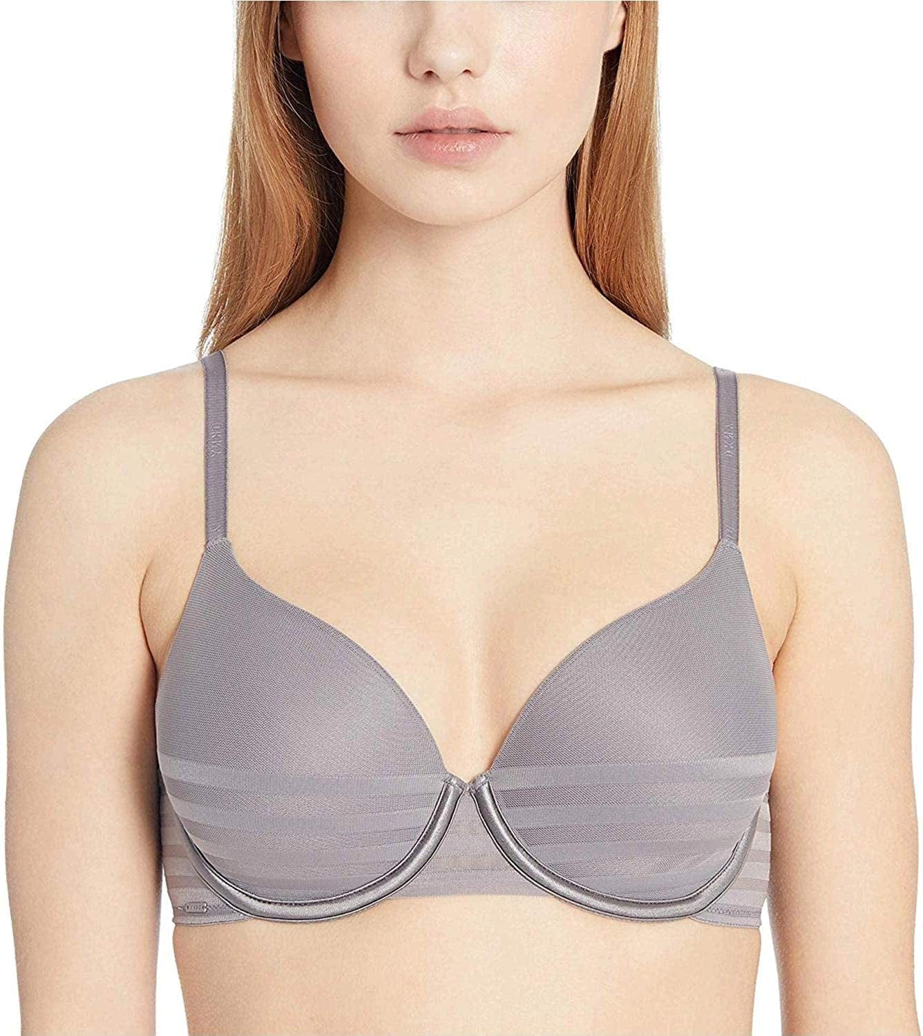 DKNY Women'S Modern Lines Full Coverage T-Shirt Bra Sterling Dark / 38DD