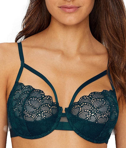 DKNY Women'S Superior Lace Half Cup Demi Bra Dragonfly Dark / 36C