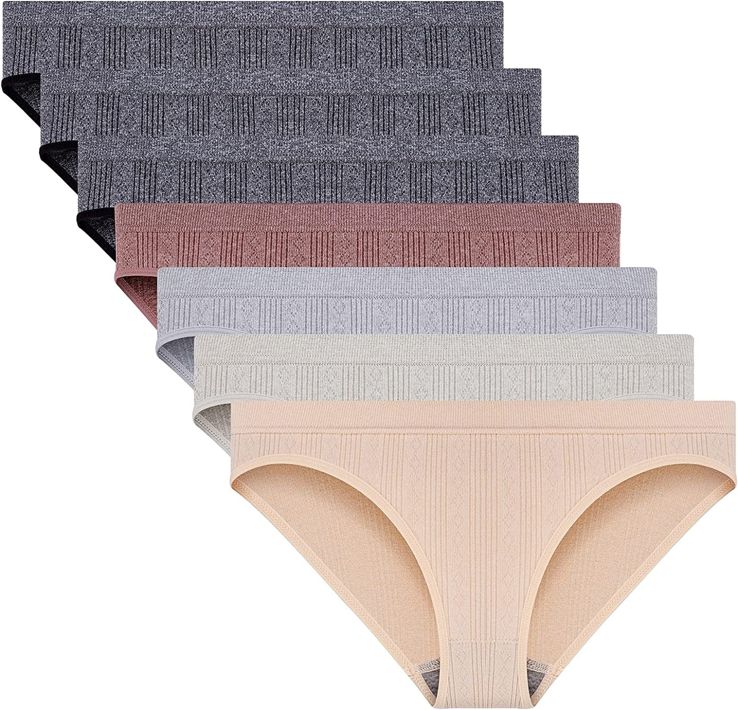 Dlala Women'S Thongs Breathable Panties Low Rise Sexy G-String Underwear Pack of 7 Color H / Medium