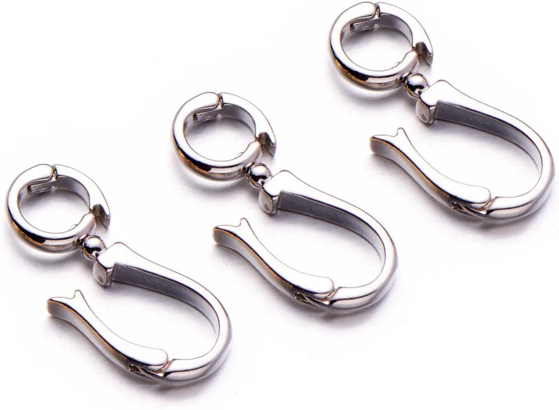 Double Opening Interchangeable Pendant Connector for Necklace, Jewelry Charm Bails Pendant Attachment for Jewelry Making, Pendant Holder for Necklace