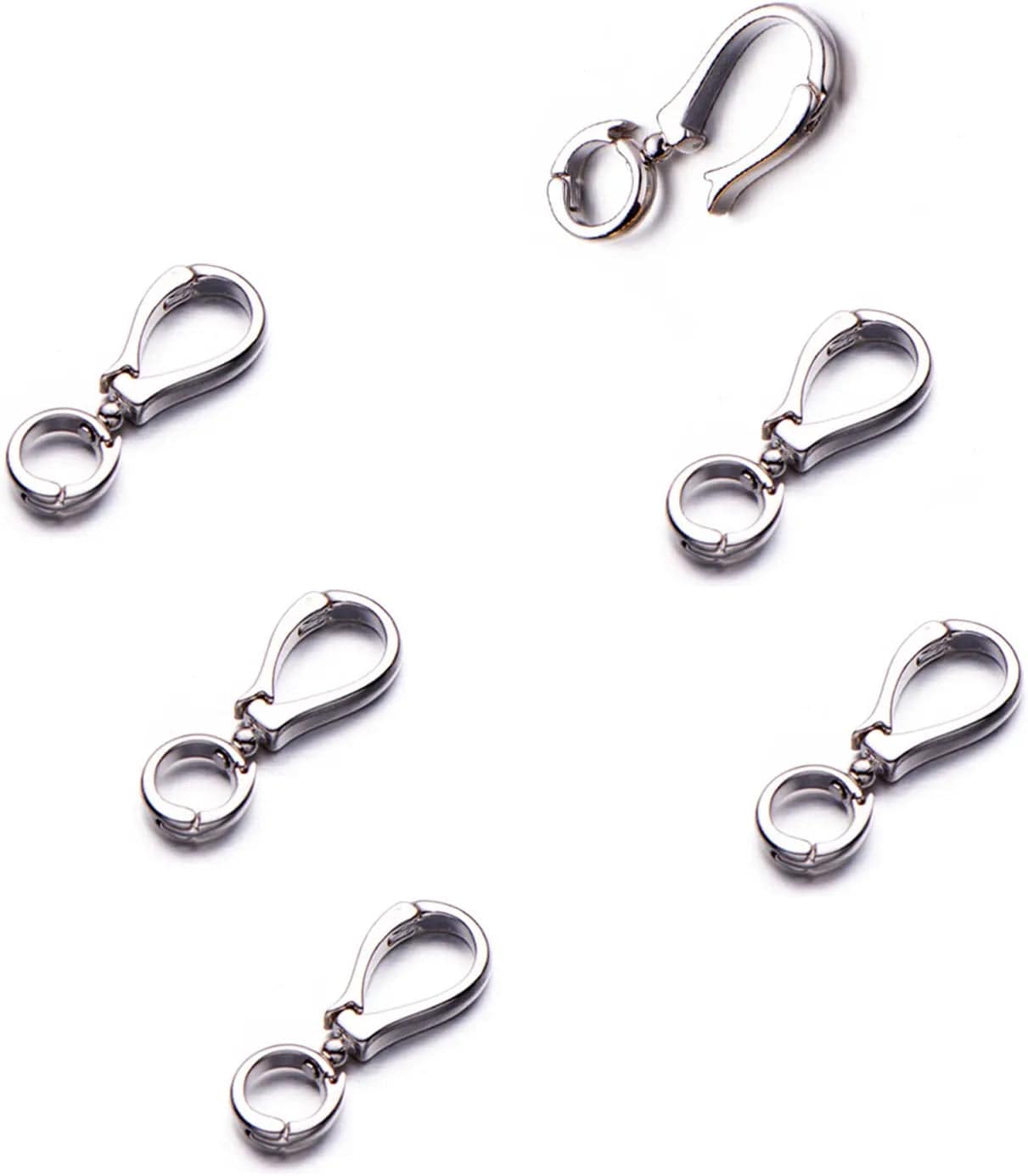 Double Opening Interchangeable Pendant Connector for Necklace, Jewelry Charm Bails Pendant Attachment for Jewelry Making, Pendant Holder for Necklace