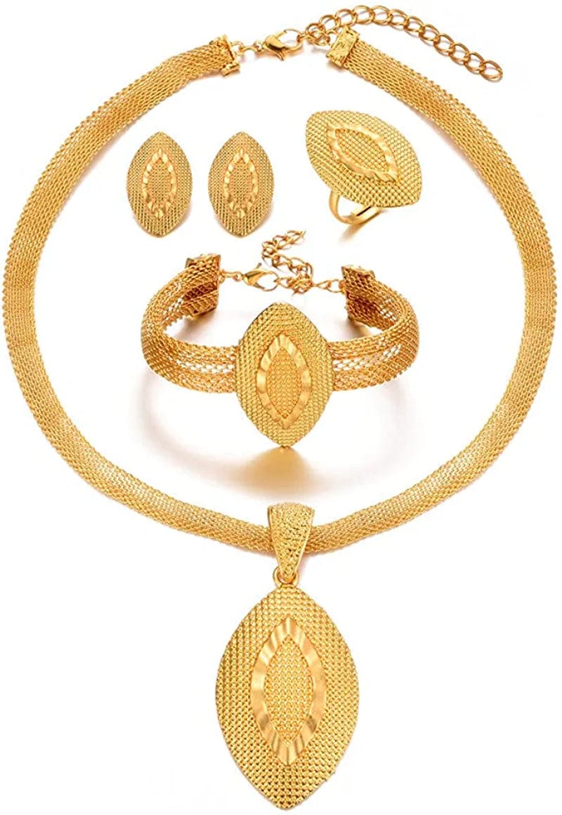 Dubai 24K Gold Plated Jewelry Sets for Women African Wedding Engagement Gifts Party Jewellery Sets SJ-327