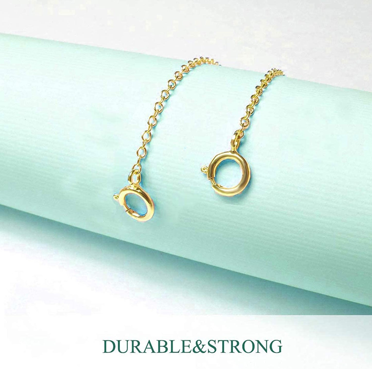 FENCCI 14K Solid Gold Chain Necklace Extender 2,3,4 Inch, Delicate Durable Adjustable Gold Chain Extender for Gold Necklace Bracelet Anklet Apparel & Accessories > Jewelry > Anklets FENCCI