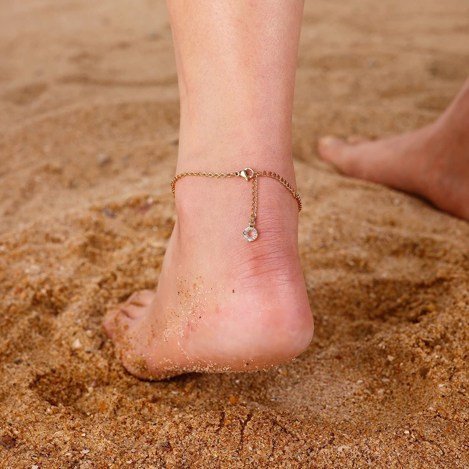 JYUEDA Birth Year Anklet Bracelet for Women,Beach Foot Chain Cute Ankle Bracelet,14K Gold Plated Anklets for Women Teen Girls Apparel & Accessories > Jewelry > Anklets JYUEDA