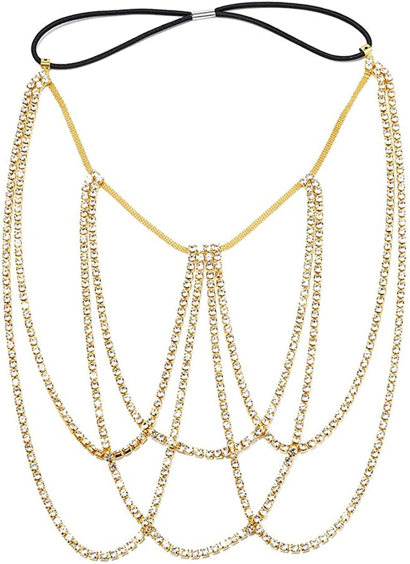 Victray Boho Crystal Leg Chains Body Chain Summer Beach Thigh Chain Fashion Body Jewelry for Women and Girls Apparel & Accessories > Jewelry > Body Jewelry Victray