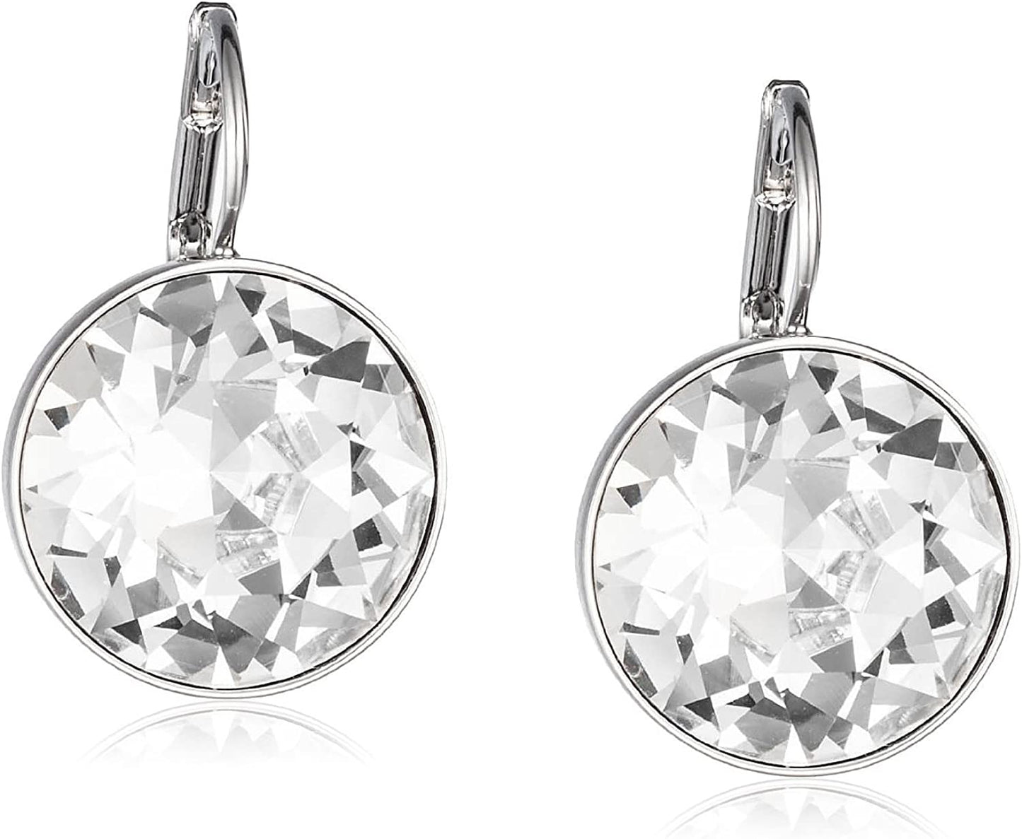 Swarovski Authentic Bella Rhodium Plated Charming White Pierced Mini Earrings Apparel & Accessories > Jewelry > Earrings Swarovski