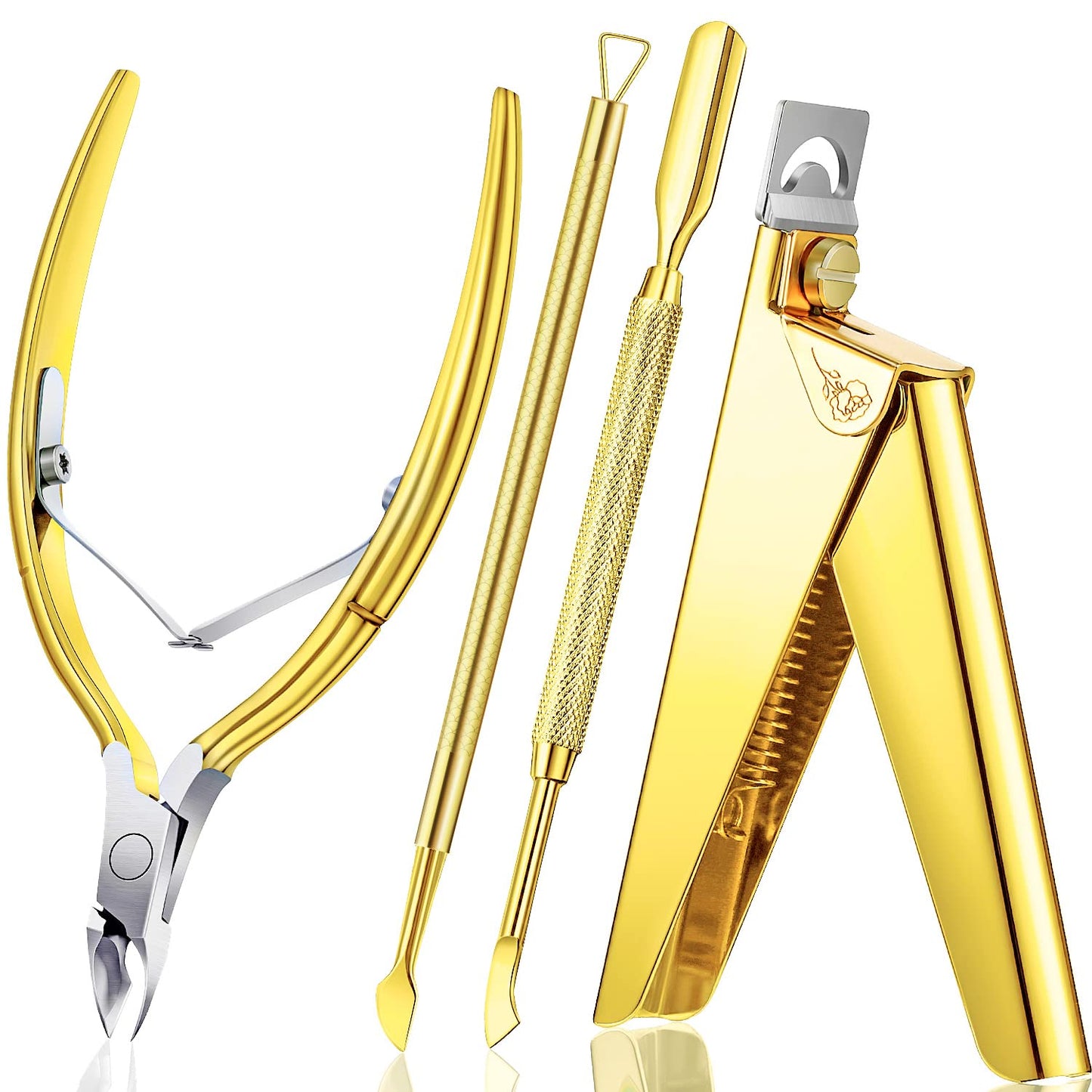 Nail Clippers for Acrylic Nails, Acrylic Nail Clipper, Nail Cutter, False Nail Tips Clipper Set, Stainless Steel Rainbow Color Nail Manicure Set for Salon Home Nail Art (Rainbow Color) Health & Beauty > Personal Care > Cosmetics > Cosmetic Tools > Nail Tools Mudder Golden