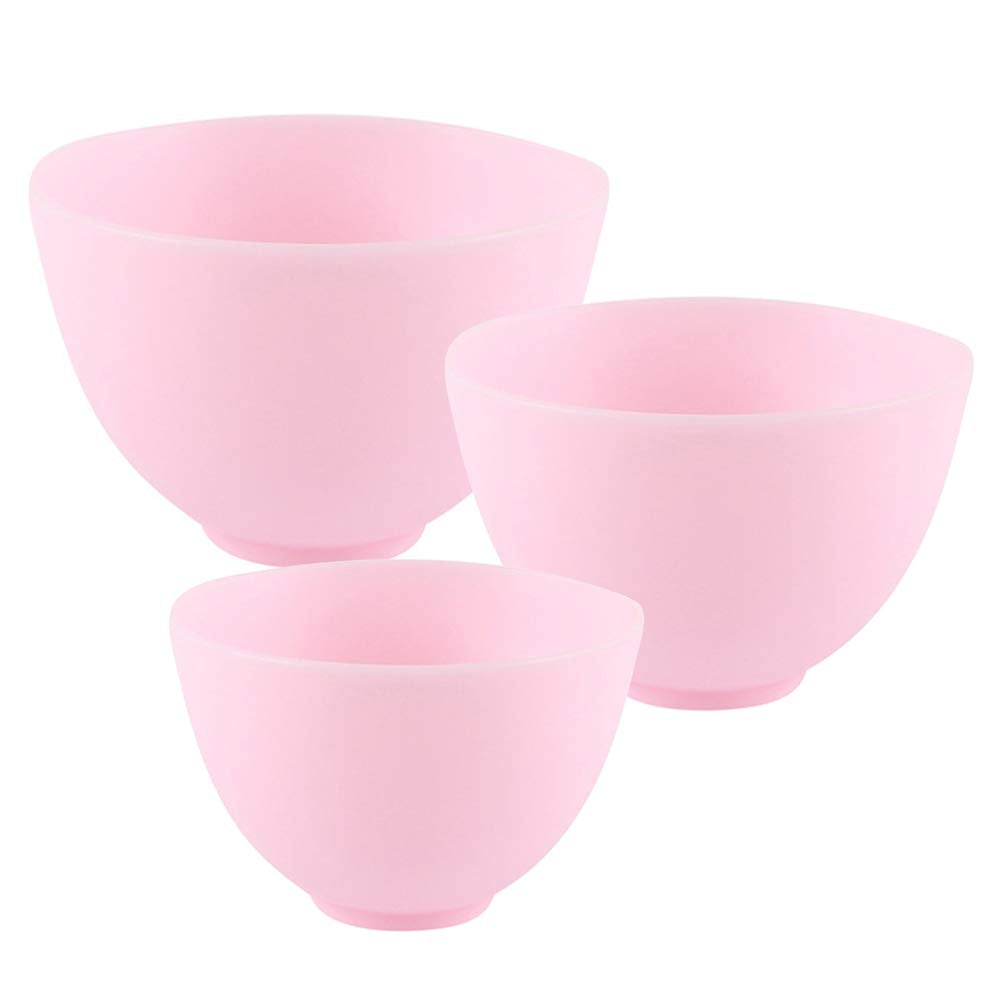 Healifty 3Pcs Diy Face Mixing Bowl Face Mask Bowl Facial Mud Bowl Silicone Bowl Cosmetic Beauty Tool for Home Salon Spa Face Skin Applicator Bowl (White) Health & Beauty > Personal Care > Cosmetics > Cosmetic Tools > Skin Care Tools Healifty Pink
