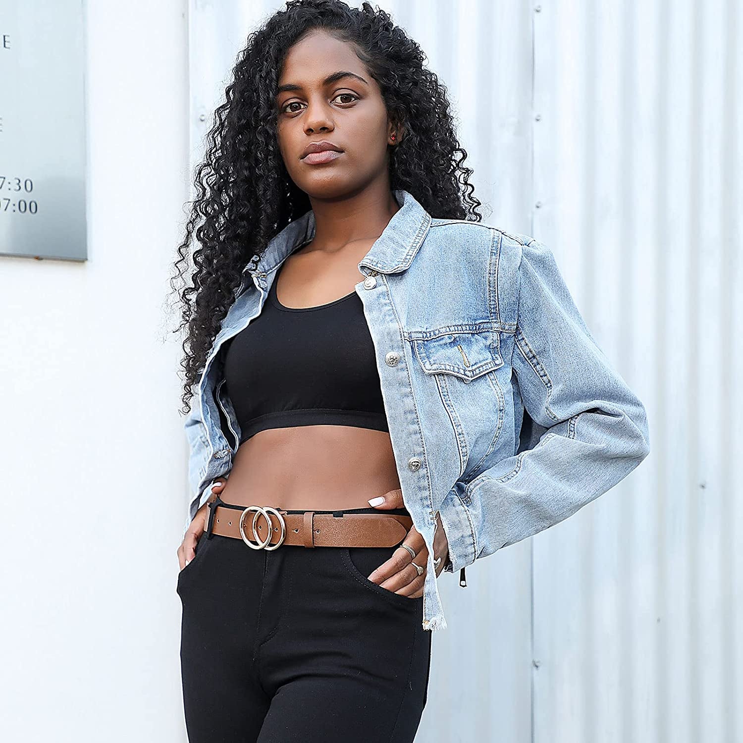 Earnda Women'S Leather Belt Fashion Soft Faux Leather Waist Belts for Jeans Dress Apparel & Accessories > Clothing Accessories > Belts Earnda