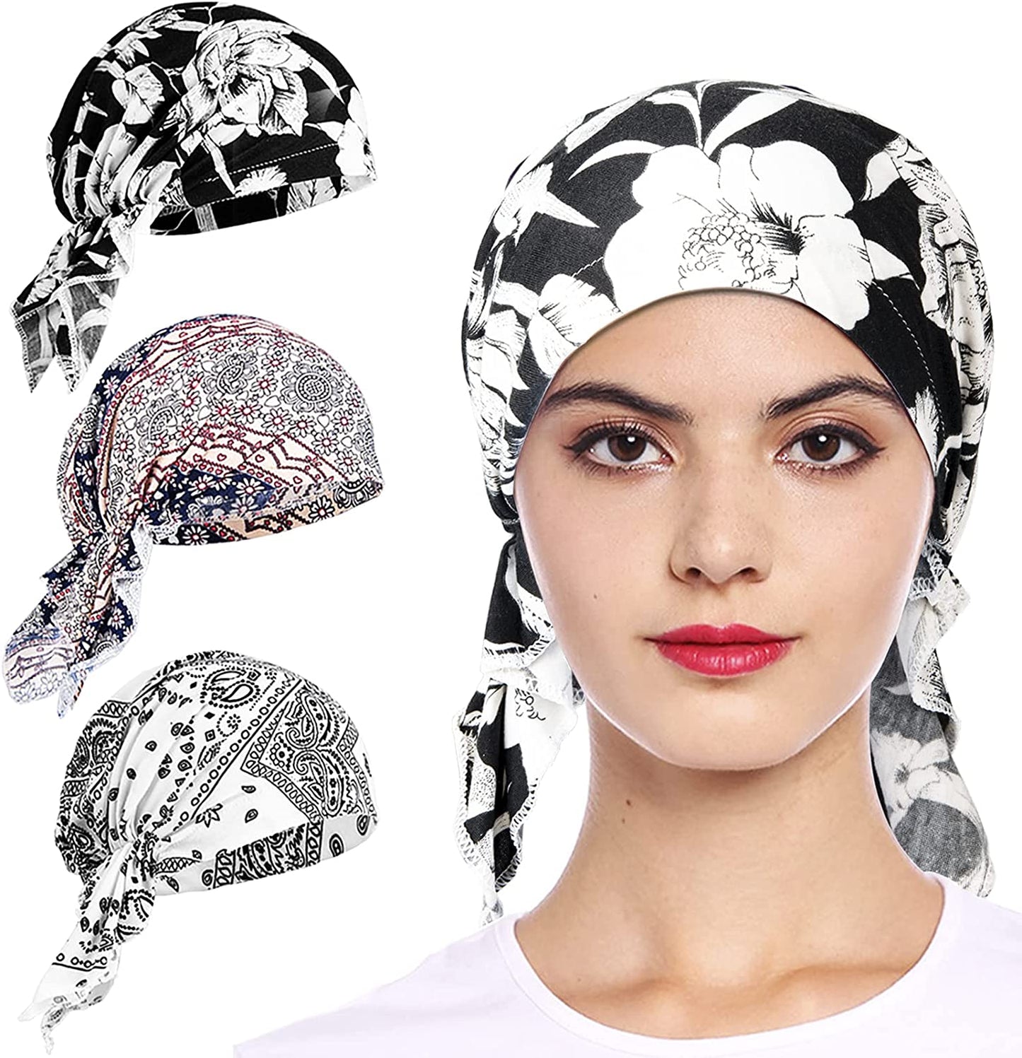 ELLEWIN Cotton Slouchy Beanie Hip-Hop Soft Lightweight Running Beanie Adult Dwarf Hats Chemo Cap for Men Women Apparel & Accessories > Clothing Accessories > Headwear Does Not Apply Multicolor1-pt-3pk