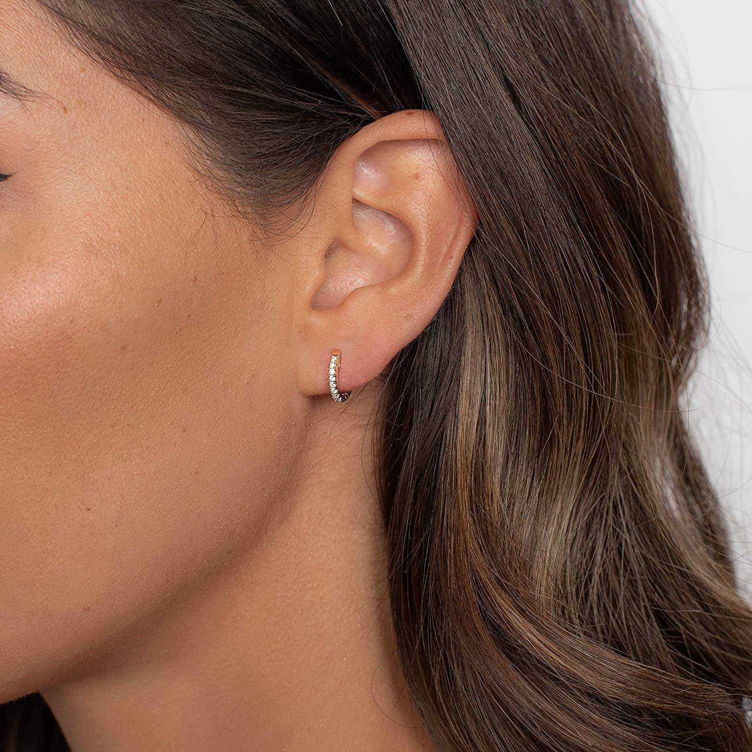 PAVOI 14K Gold Plated Cubic Zirconia Cuff Earrings Huggie Stud Apparel & Accessories > Jewelry > Earrings PAVOI