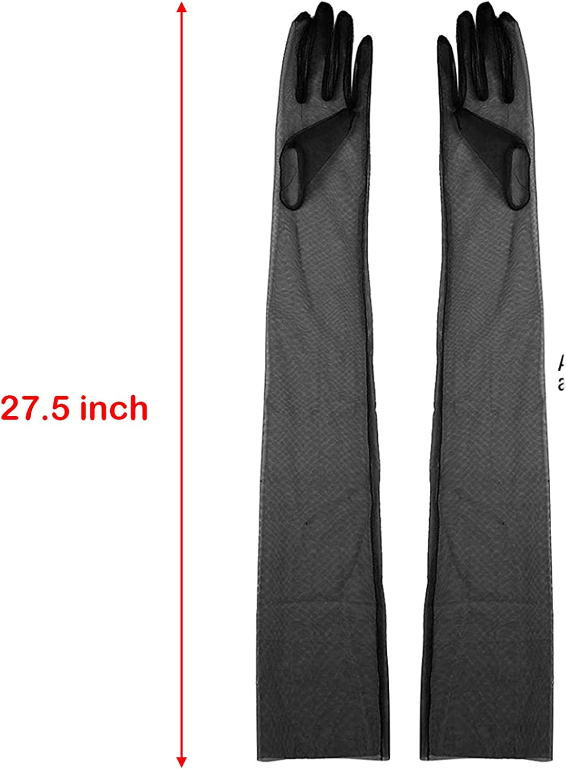 TAIKMD Women'S Tulle Evening Long Gloves Party Opera Photography Semi Sheer Wedding Bridal Glove Mittens Apparel & Accessories > Clothing Accessories > Gloves & Mittens TAIKMD