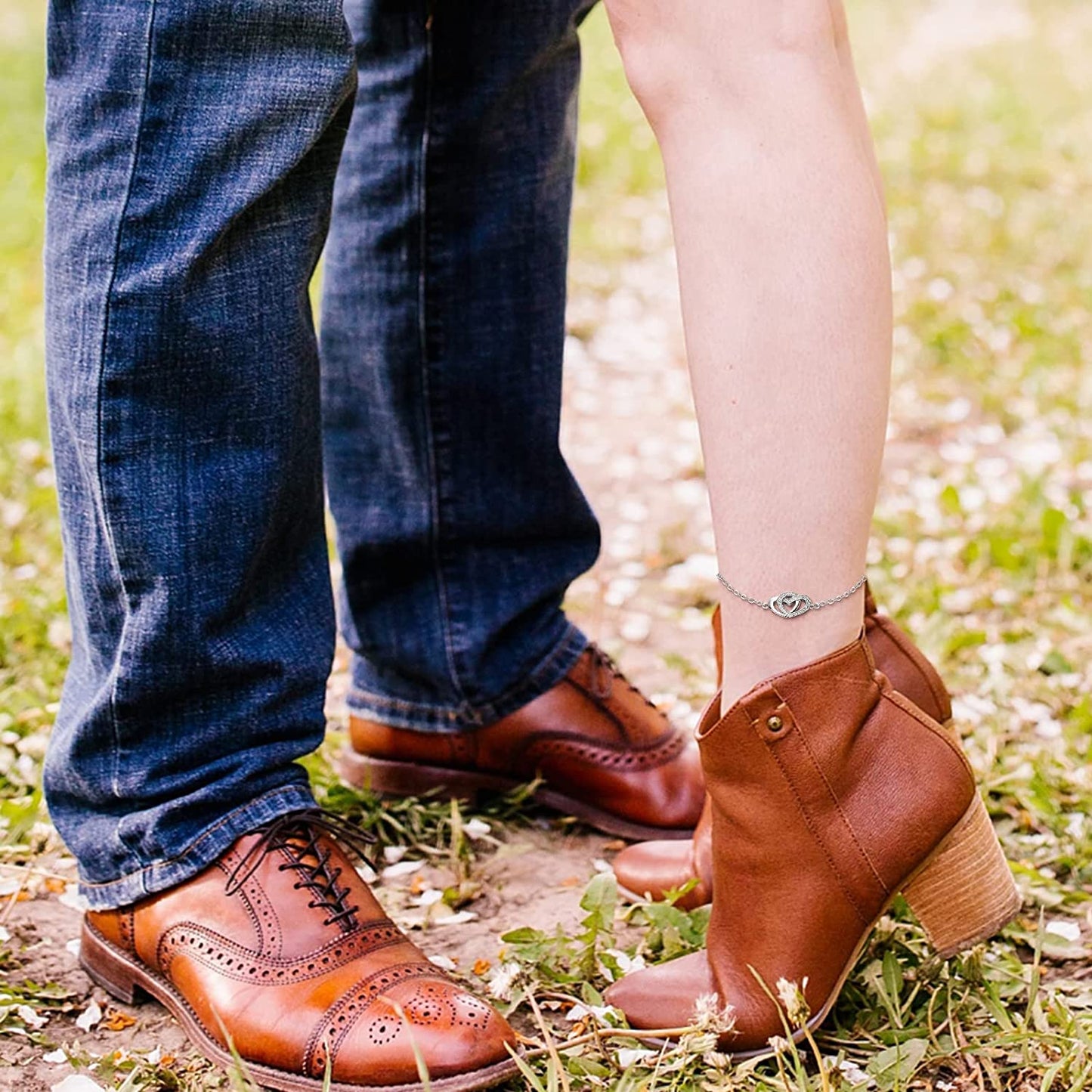 Sterling Silver Heart Love Anklets for Women , Birthday Mothers Day Jewelry Gifts for Mom Wife from Daughter Husband Apparel & Accessories > Jewelry > Anklets Desimtion