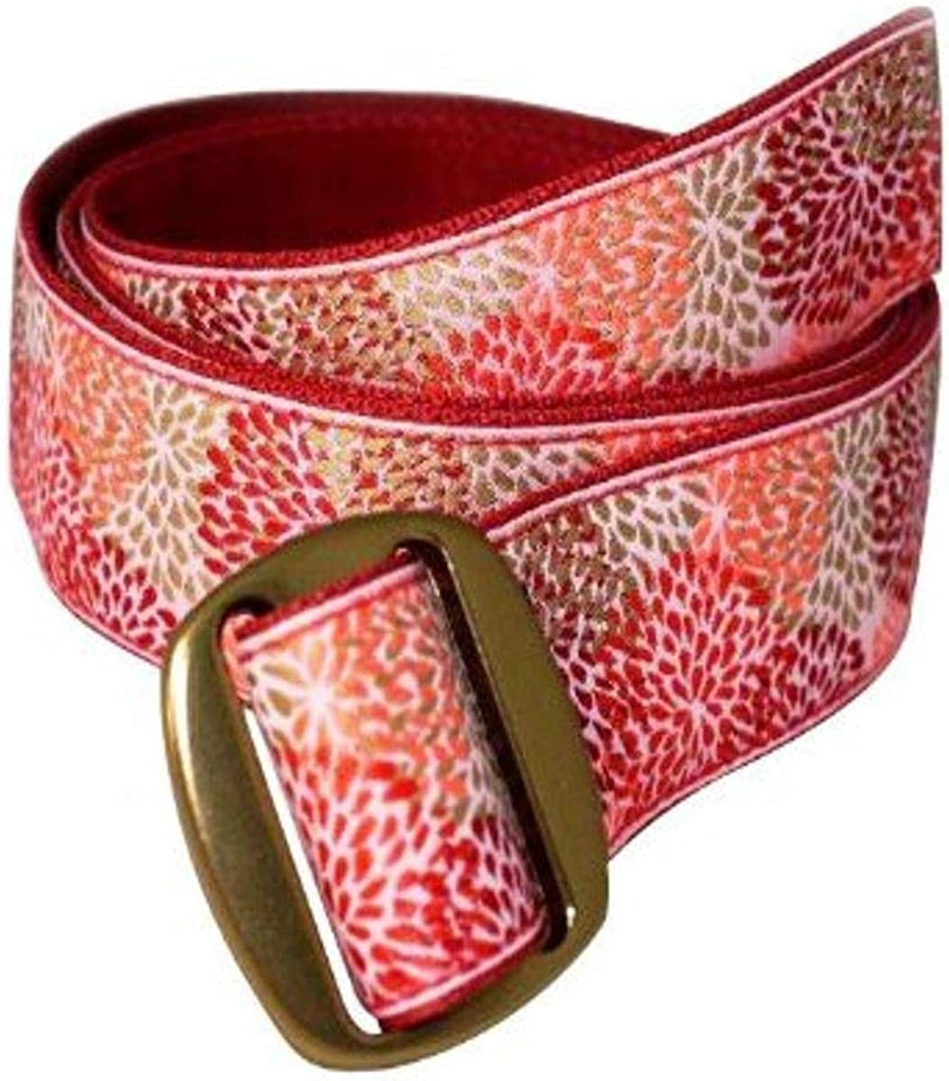 Bison Designs Women'S Manzo Belt with Anodized Aluminum Buckle Apparel & Accessories > Clothing Accessories > Belts Bison Designs LLC Coral Reef Large/42-Inch