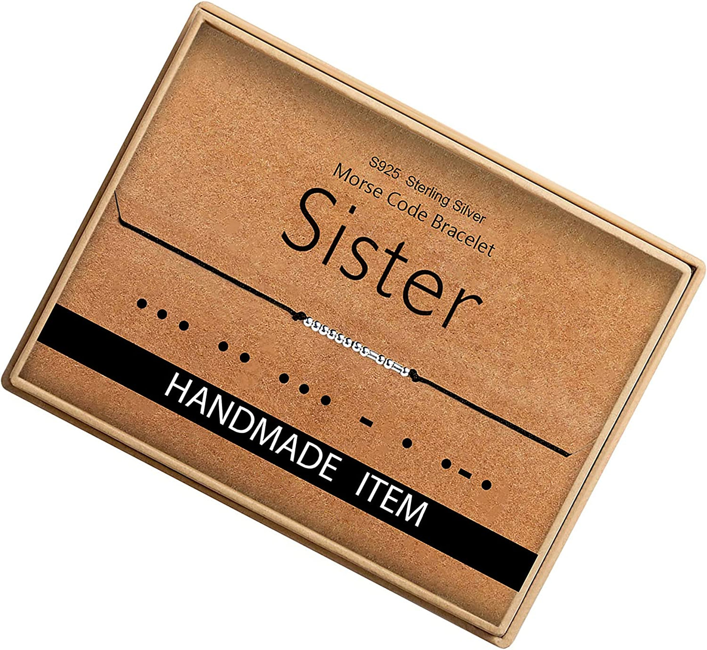 Inspirational Gifts for Women Morse Code Bracelets for Women Funny Bracelet for Friend Funny Christmas Gift for Women Apparel & Accessories > Jewelry > Bracelets Monily 17-sister