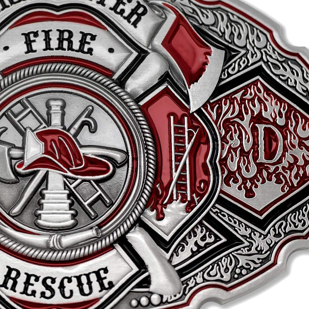 Firefighter Maltese Cross Belt Buckle Apparel & Accessories > Clothing Accessories > Belt Buckles Armor Coin, LLC