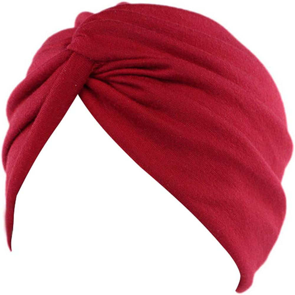 Beauty YFJH Chemo Sleep Turban Headwear Scarf Beanie Cap Hat for Cancer Patient Hair Loss Apparel & Accessories > Clothing Accessories > Headwear beauty YFJH Red