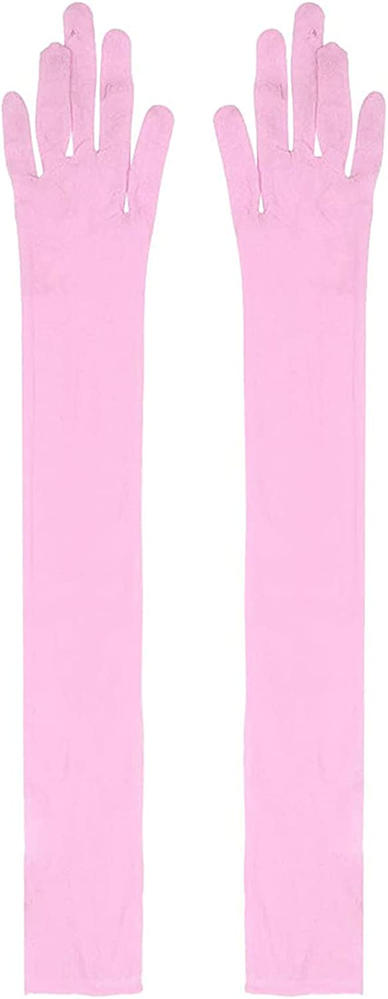 Kkmeter Women'S Seamless Nylon Mesh Ultra-Thin Sheer Opera Length Glove Mittens Apparel & Accessories > Clothing Accessories > Gloves & Mittens KKmeter