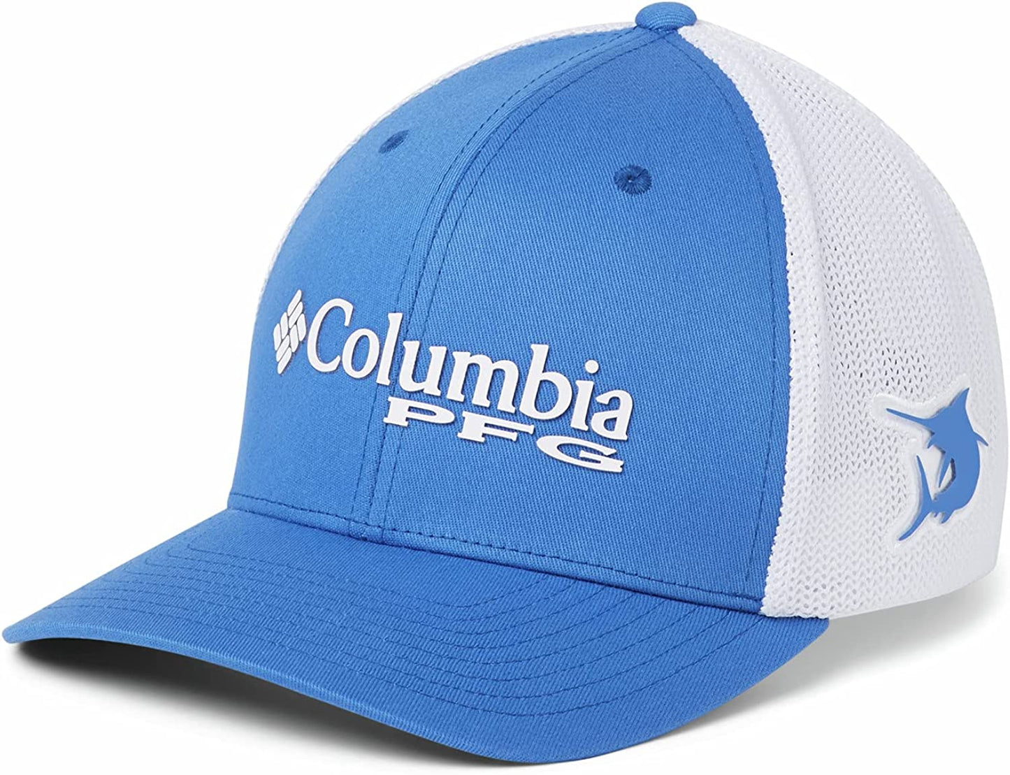 Columbia Women'S PFG Logo Mesh Ball Cap-High Crown Apparel & Accessories > Clothing Accessories > Hats Columbia Vivid Blue Small-Medium