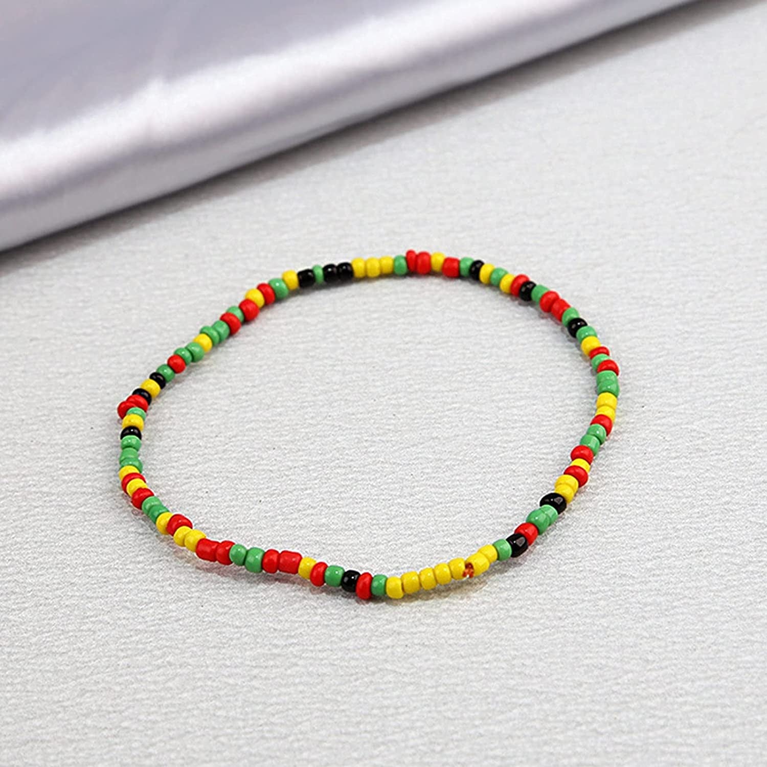 Jewelry Accessories for Teen Girls Elastic Bracelet Jewelry Handmade Bracelet Feet Colorful Anklet 24Pc Beads and Body Chain Bracelets for Kids (Multicolor, One Size) Apparel & Accessories > Jewelry > Anklets Generic