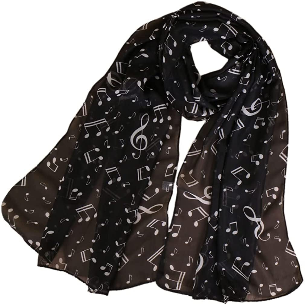 LMVERNA Chiffon Flower Scarf Women'S Floral Scarves Printe Chiffon Scarf Polka Dot Shawls Long Scarf Wrap Apparel & Accessories > Clothing Accessories > Scarves & Shawls LMVERNA Black3