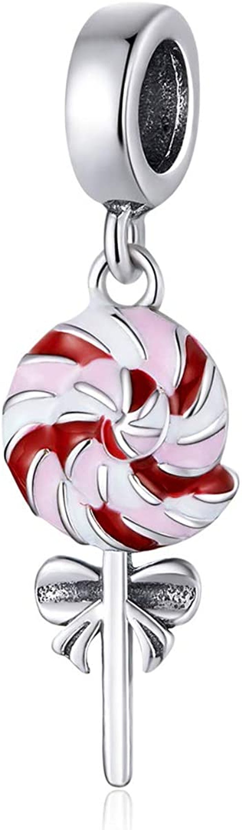 Sweets Candy Charm Bead for Bracelets Original 925 Sterling Silver Birthday Mother'S Day Christmas Charms for Pandora'S Bracelets or Necklace Family Mom Wife Sister Gift for Her Apparel & Accessories > Jewelry > Bracelets Eternalll Jewellery Pink Lollipop Charms