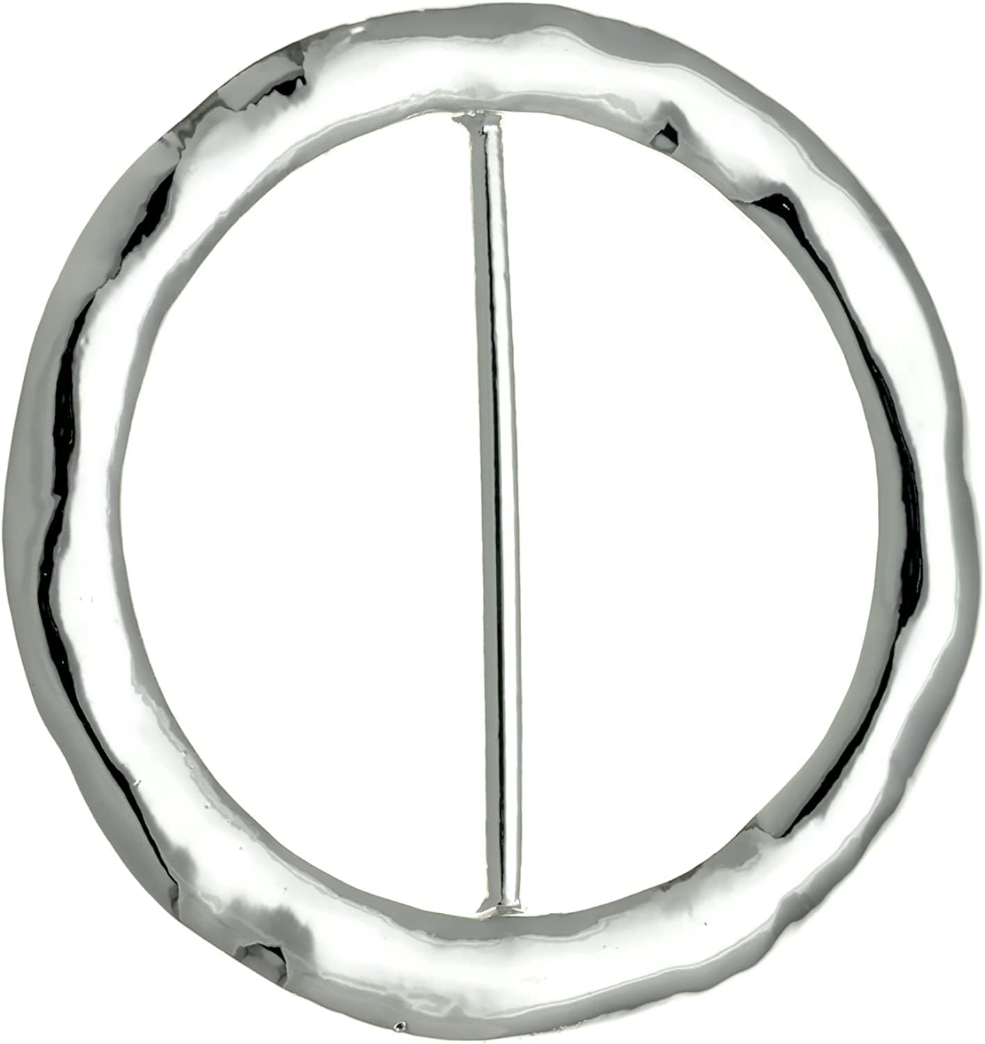 Pammyj Hammered round Scarf Ring Apparel & Accessories > Clothing Accessories > Scarves & Shawls PammyJ Silvertone