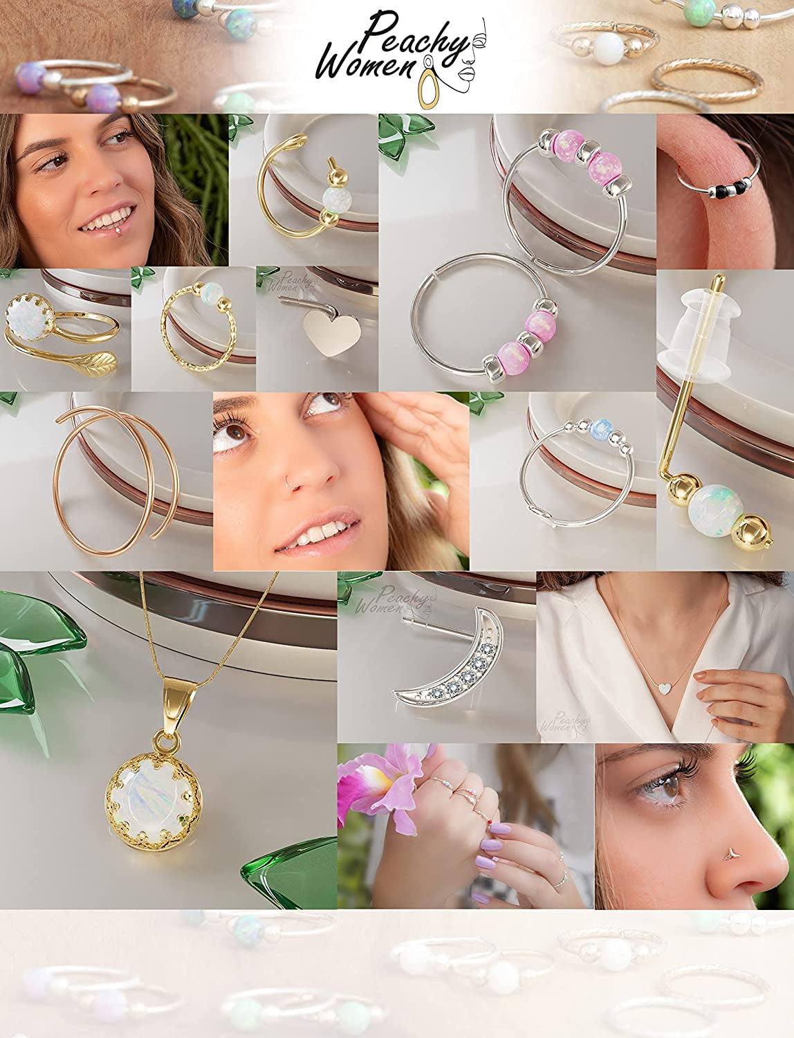 Double Tragus Hoop Ring One Piercing - Gold Filled Tragus Spiral Hoop - 20 Gauge Cartilage Loop Twist - Body Jewelry Rings for Women Men Apparel & Accessories > Jewelry > Body Jewelry Peachy Women