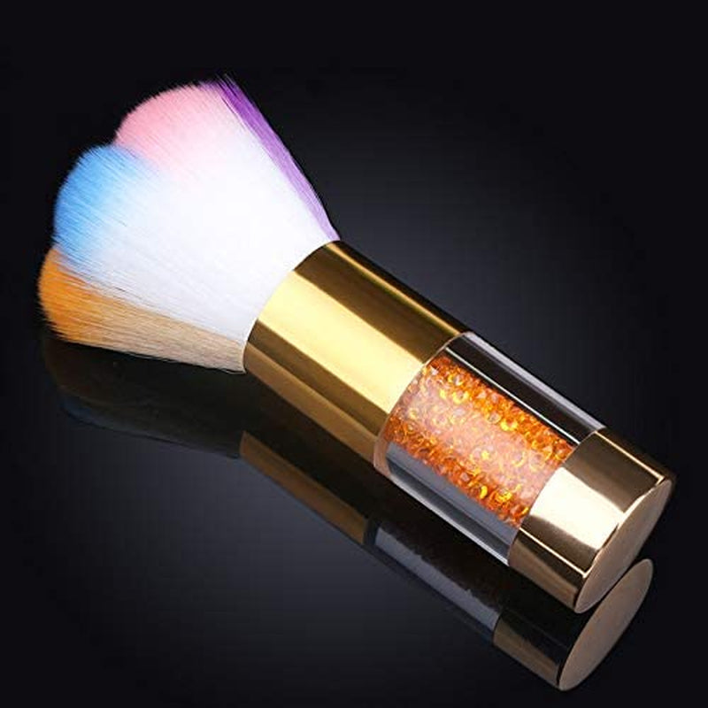Nail Art Dust Remover Brush Anself Nail Cleaner for Acrylic Gel UV Nail Powder Brush Rhinestones Makeup Foundation Brush Tool - Gold Health & Beauty > Personal Care > Cosmetics > Cosmetic Tools > Nail Tools bouti1583