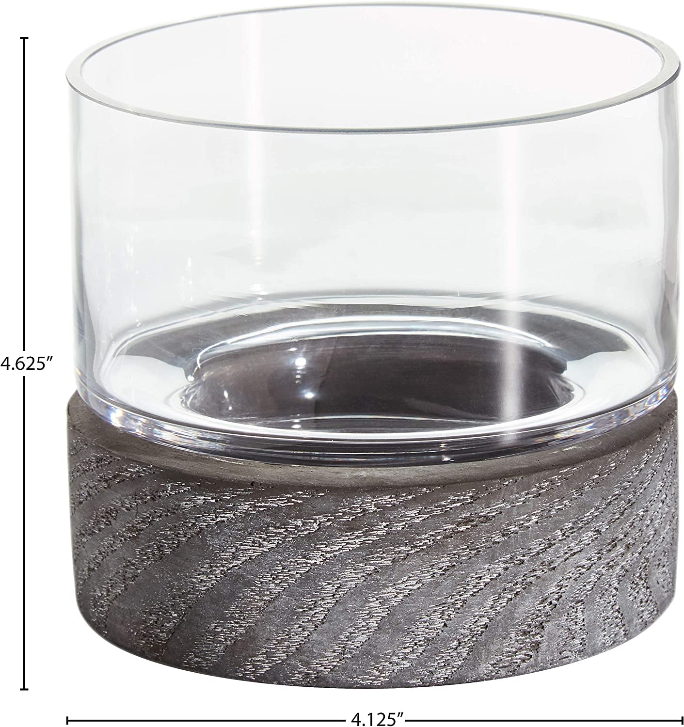 Brand – Rivet Mid-Century Modern Concrete and Glass Decor Candle Holder, 4"H, Grey Apparel & Accessories > Jewelry > Anklets GFW7Z