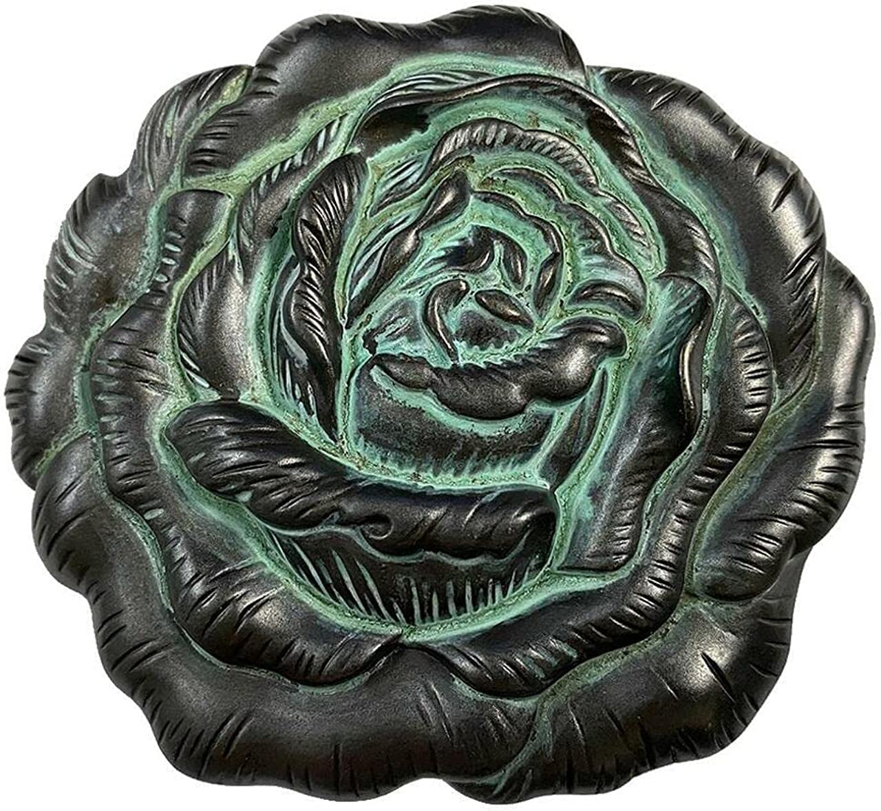 Rose Heart Flower Rhinestone Replacement Belt Buckle Fits 1-1/2"(38Mm) Belt Strap-Multi-Style Options Apparel & Accessories > Clothing Accessories > Belt Buckles Belts.com Type Buckle J - Ha0064 Patina 1-1/2"