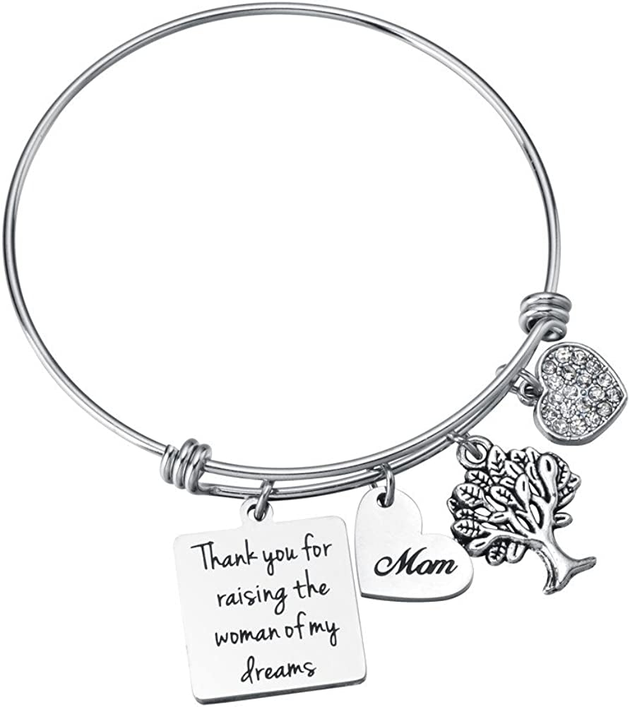 Miss Pink Wedding Gift for Bridesmaid Maid of Honor Flower Girl Bride to Be Sister Mother of the Bride Thank You Gift from Bride and Groom Thank You for Standing by My Side Bracelets Gifts Apparel & Accessories > Jewelry > Bracelets Miss Pink Mother in Law Gift From Son in Law