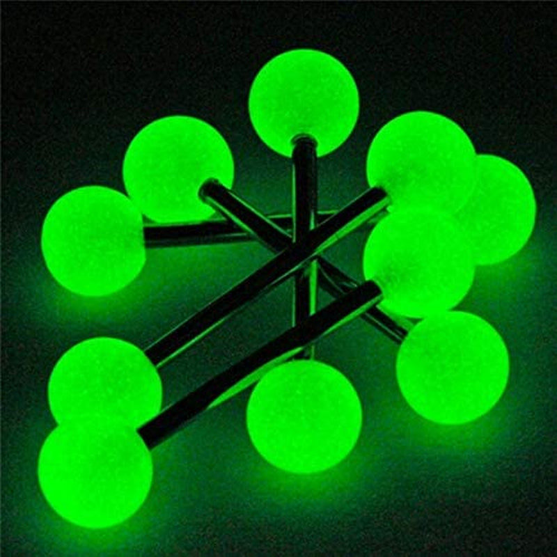 Body Jewelry 10Pcs Surgical Steel Tongue Stud Cartilage Ear Bone Studs Luminous Acrylic Ball Nipple Lip Eyebrow Piercing Professional Design Apparel & Accessories > Jewelry > Body Jewelry Generic