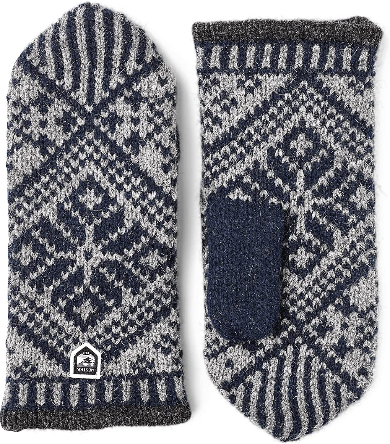 Hestra Unisex Nordic Wool Mitt Insulated Mittens for Cold Weather & Everyday Wear Apparel & Accessories > Clothing Accessories > Gloves & Mittens Hestra Gloves Navy/Grey 9