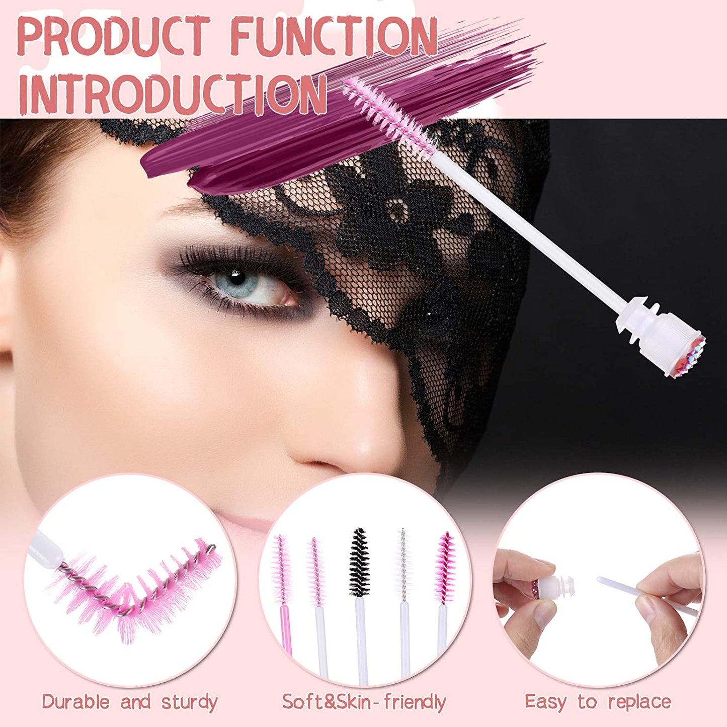 Dming 10Pcs Eyelash Brush Lash Wand Makeup Tool Eyelash Extension Supplies Cleaning Brush Diamond Mascara Mix Color Health & Beauty > Personal Care > Cosmetics > Cosmetic Tools > Makeup Tools Dming