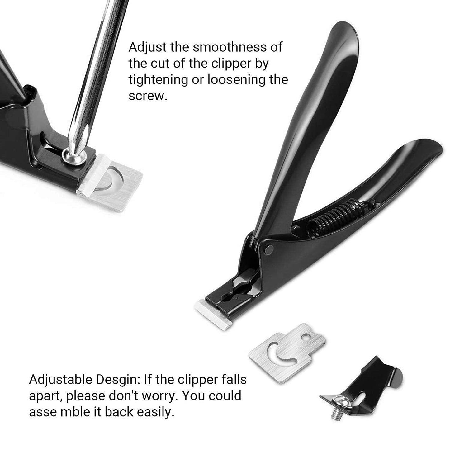 Professional Acrylic Nail Clipper Fake False Nails Tip Cutter Nail Trimmer for Artificial Nail Manicure Pedicure Sharp Rustproof Nail Art Tool Home DIY Use Black Health & Beauty > Personal Care > Cosmetics > Cosmetic Tools > Nail Tools AIRSEE