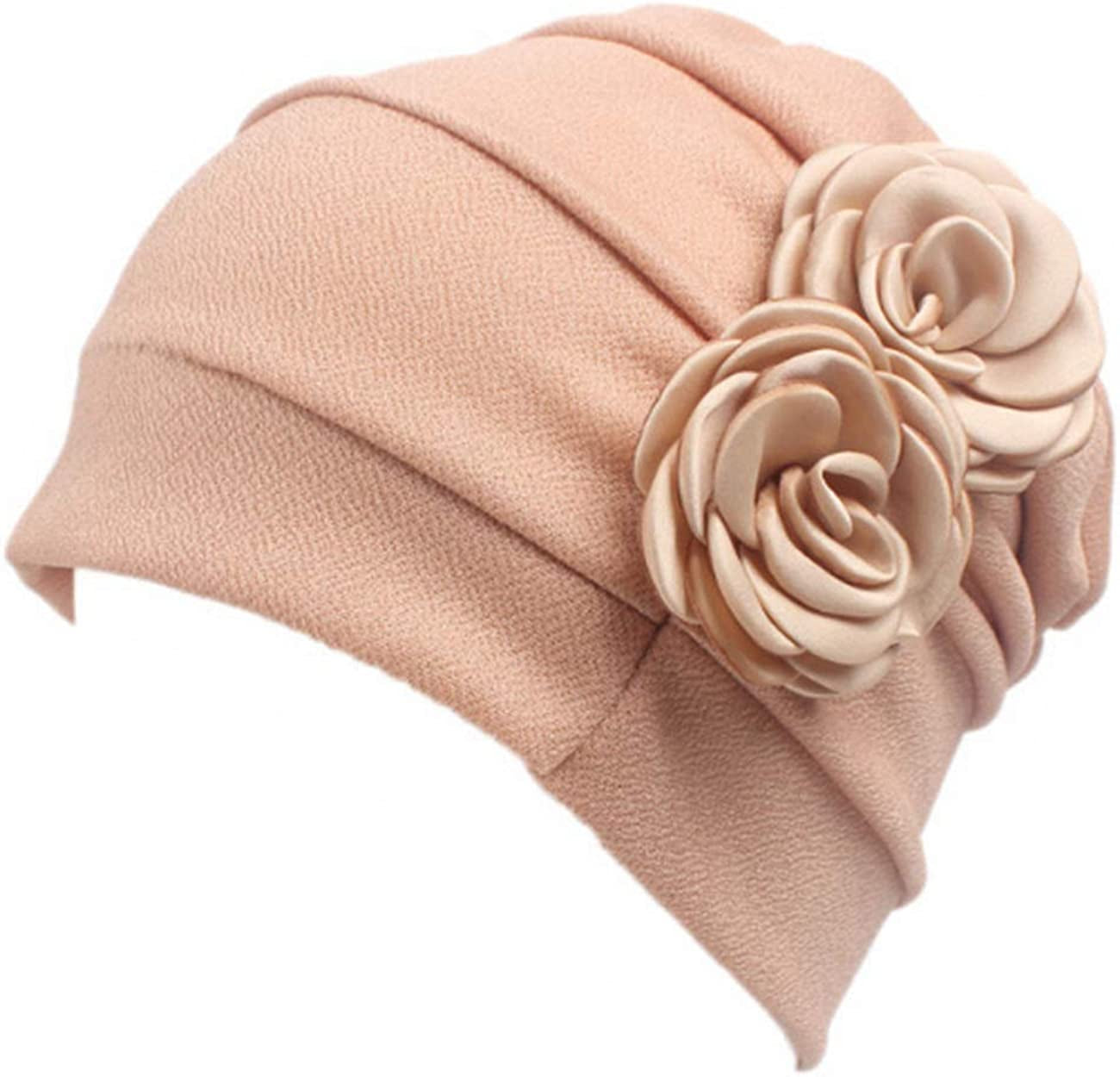 Ever Fairy 3 Colors Chemo Cancer Headscarf Hat Cap Ethnic Cloth Print Turban Headwear Women Stretch Flower Muslim Headscarf (3 Colors Back-H2) Apparel & Accessories > Clothing Accessories > Headwear Ever Fairy