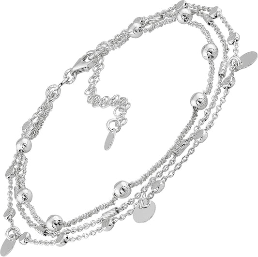 Silpada 925 Sterling Silver Anklet for Women, Ankle Bracelet, Jewelry Gift Idea,'Spice of Life', 9" + 1" Apparel & Accessories > Jewelry > Anklets Richline Group