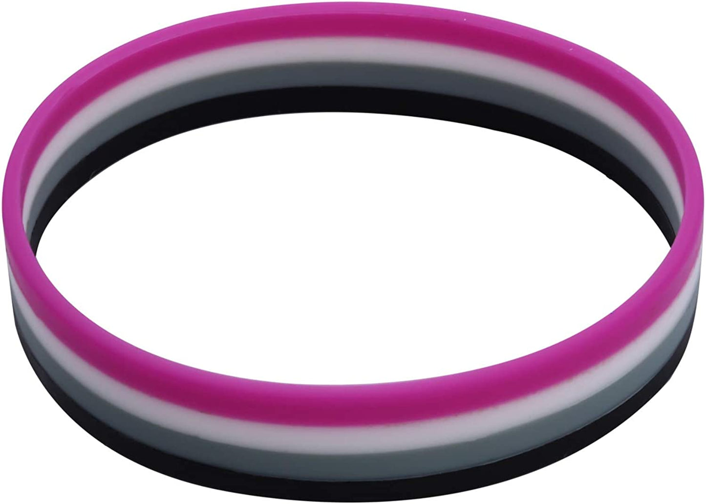 CHOORO LGBT Bracelet Gay Pride Bracelets Rainbow Silicone Rubber Wristbands LGBTQ Jewelry Gay Pride Gifts Apparel & Accessories > Jewelry > Bracelets CHOORO Asexual rope