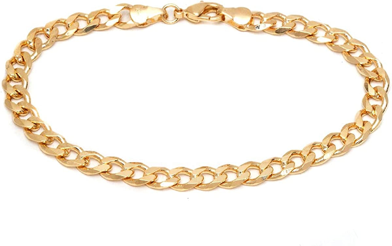 Barzel 18K Gold Plated Curb Link Anklet for Women - Made in Brazil Apparel & Accessories > Jewelry > Anklets Barzel