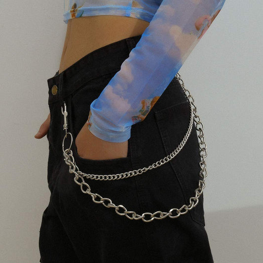 Dresbe Boho Layered Body Chains Silver Waist Chain Dainty Body Jewelry Accessories for Women and Girls Apparel & Accessories > Jewelry > Body Jewelry Dresbe