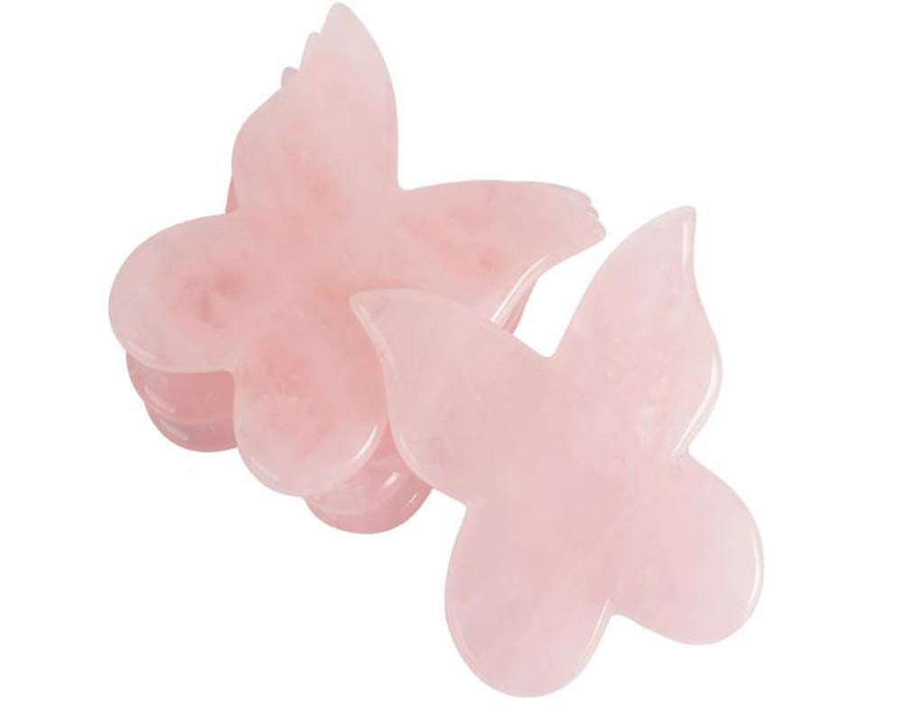 Natural Rose Quartz Jade Gua Sha Butterfly Scraping Massage Tool, Genuine Rose Quartz Healing Gemstone for Facial Lifting and Tightening Massage, Anti-Wrinkles, Anti-Aging, Wrinkles Removal Massage Health & Beauty > Personal Care > Cosmetics > Cosmetic Tools > Skin Care Tools DYStone