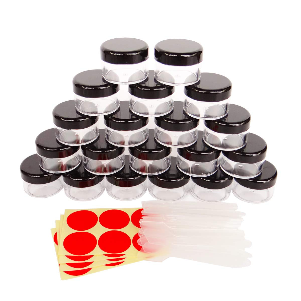 Greatforu 50Pcs Cosmetic Spatula for Face Cream Stick Plastic Frosted Tip Spoon Disposable Makeup Tool for Easy Mixing, Sampling, Waxing DIY Beauty Tools, 3.2'' X 0.6'', Clear, Pink, Purple Health & Beauty > Personal Care > Cosmetics > Cosmetic Tools > Skin Care Tools GreatforU 20pcs 15ml Black