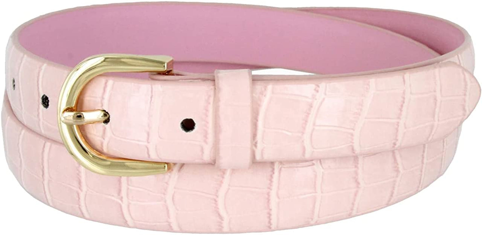 Women'S Dress Belt Casual Fashion Waist Skinny Belt 1"(25Mm) Wide, Multi-Style Options Apparel & Accessories > Clothing Accessories > Belts Belts.com Style 2 - Pink 33''-35'' M